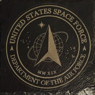 Space Force Laser Engraved Slate Coaster